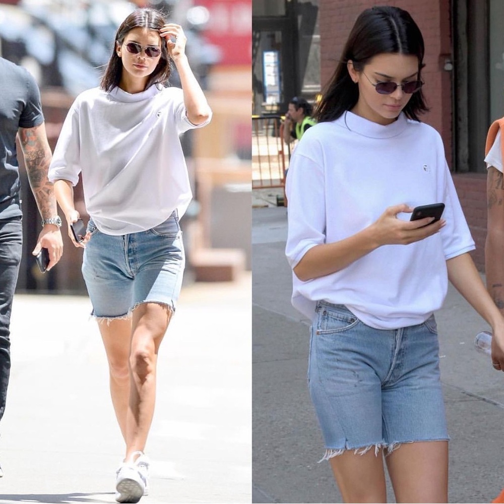 Zara Light Wash Denim Bermuda Shorts
